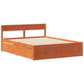 Miniatyrbilde 6 av 11: vidaXL Sengeramme uten madrass voksbrun 140x190 cm heltre furu