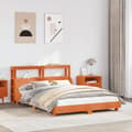 Miniatyrbilde 2 av 11: vidaXL Sengeramme uten madrass voksbrun 120x200 cm heltre furu