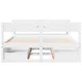 Miniatyrbilde 5 av 11: vidaXL Sengeramme uten madrass hvit 140x200 cm heltre furu