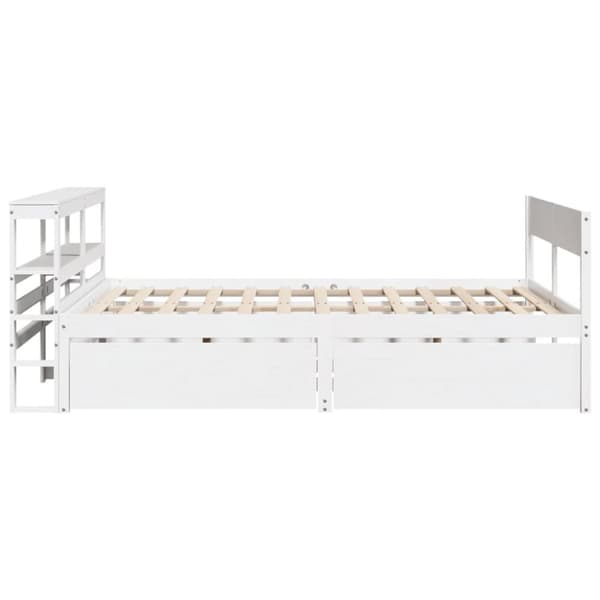 vidaXL Sengeramme uten madrass hvit 140x200 cm heltre furu