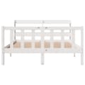 Miniatyrbilde 5 av 11: vidaXL Sengeramme uten madrass hvit 135x190 cm heltre furu