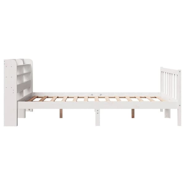 vidaXL Sengeramme uten madrass hvit 135x190 cm heltre furu