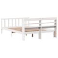 Miniatyrbilde 7 av 11: vidaXL Sengeramme uten madrass hvit 135x190 cm heltre furu