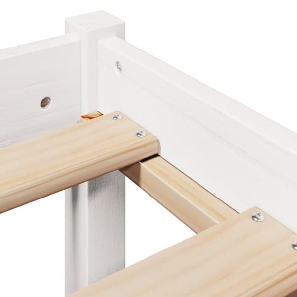 vidaXL Sengeramme uten madrass hvit 135x190 cm heltre furu