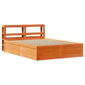 Miniatyrbilde 3 av 11: vidaXL Sengeramme med hodegavl voksbrun 120x190 cm heltre furu