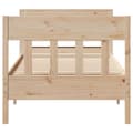 Miniatyrbilde 5 av 11: vidaXL Sengeramme uten madrass 75x190 cm heltre furu