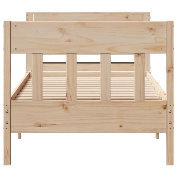 vidaXL Sengeramme uten madrass 75x190 cm heltre furu