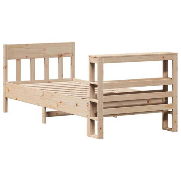 vidaXL Sengeramme uten madrass 75x190 cm heltre furu