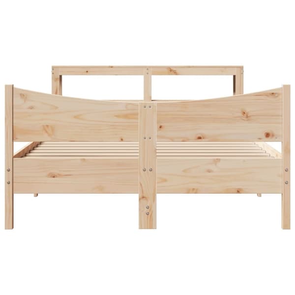 vidaXL Sengeramme med hodegavl 160x200 cm heltre furu