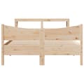 Miniatyrbilde 5 av 11: vidaXL Sengeramme med hodegavl 160x200 cm heltre furu