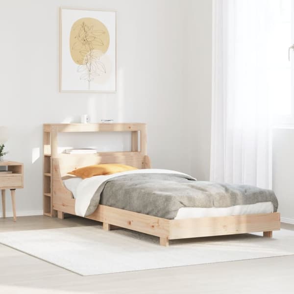 vidaXL Sengeramme uten madrass 90x200 cm heltre furu