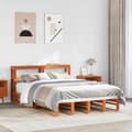 Miniatyrbilde 2 av 11: vidaXL Sengeramme uten madrass voksbrun 120x200 cm heltre furu