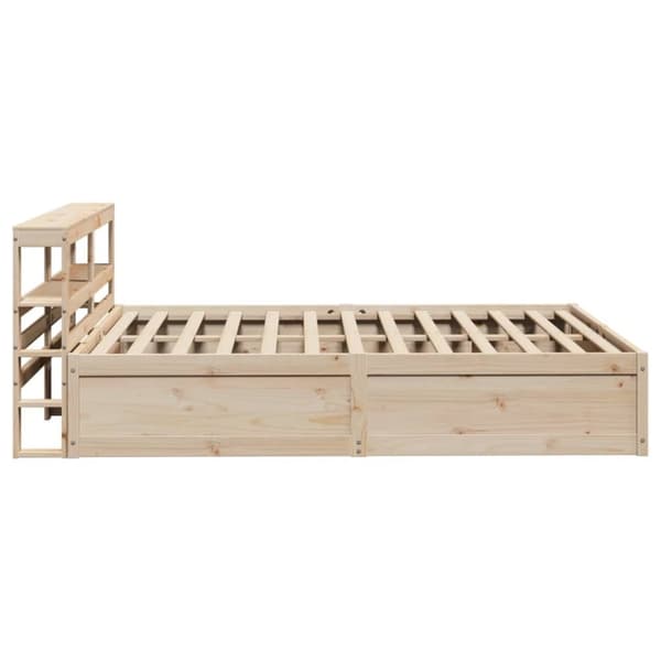vidaXL sengeramme med sengegavl 120x200 cm massivt fyrretræ hvid