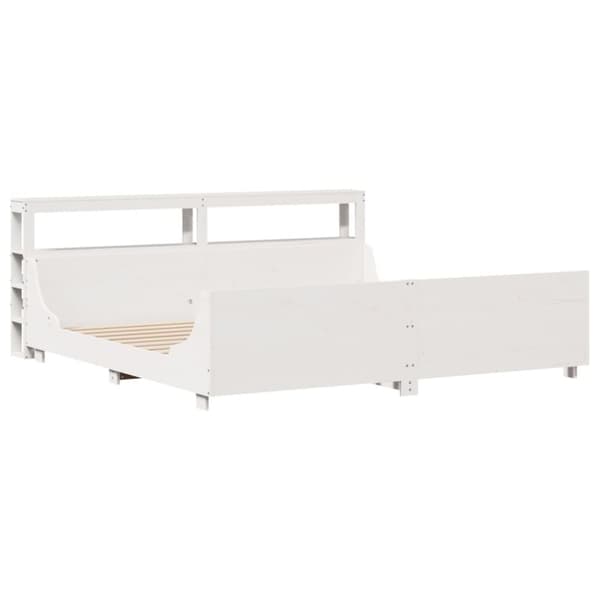 vidaXL sengeramme uden madras 180x200 cm massivt fyrretræ hvid