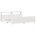 Miniatyrbillede 4 af 11: vidaXL sengeramme uden madras 180x200 cm massivt fyrretræ hvid