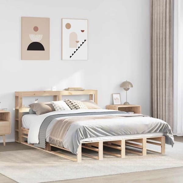 vidaXL sengeramme uden madras 120x200 cm massivt fyrretræ
