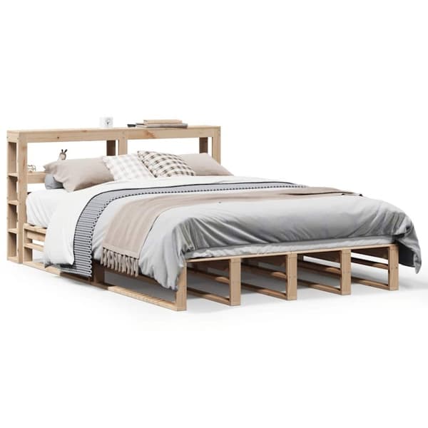 vidaXL sengeramme uden madras 120x200 cm massivt fyrretræ