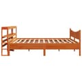 Miniatyrbilde 8 av 11: vidaXL Sengeramme med hodegavl voksbrun 200x200 cm heltre furu