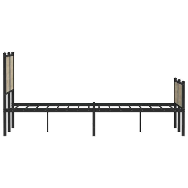 vidaXL Sengeramme i metall uten madrass sonoma eik 120x200 cm