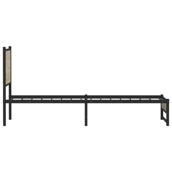 vidaXL Sengeramme i metall uten madrass sonoma eik 90x200 cm