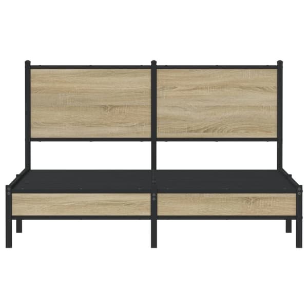 vidaXL Sengeramme i metall uten madrass sonoma eik 140x190 cm