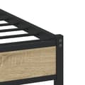 Miniatyrbilde 9 av 11: vidaXL Sengeramme i metall uten madrass sonoma eik 140x190 cm