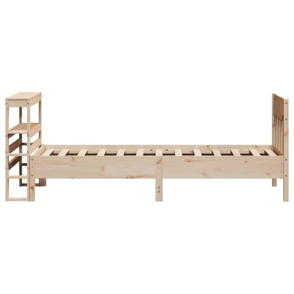 vidaXL Sängynrunko ilman patjaa 90x200 cm täysi mänty