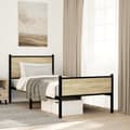 Miniatyrbillede 4 af 11: vidaXL sengeramme uden madras 90x200 cm metal sonoma-eg