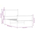 Miniatyrbillede 11 af 11: vidaXL sengeramme uden madras 90x200 cm metal sonoma-eg