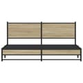 Miniatyrbillede 6 af 11: vidaXL sengeramme uden madras 160x200 cm metal sonoma-eg