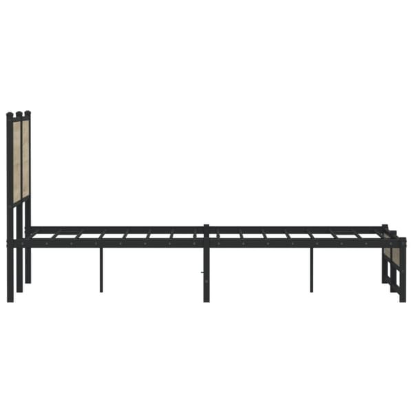 vidaXL Sengeramme i metall uten madrass sonoma eik 120x190 cm
