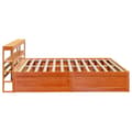 Miniatyrbilde 8 av 11: vidaXL Sengeramme med hodegavl voksbrun 180x200 cm heltre furu