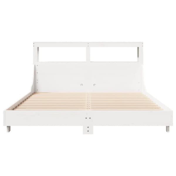 vidaXL Sengeramme uten madrass hvit 150x200 cm heltre furu
