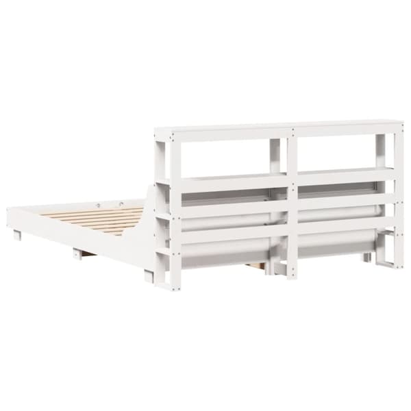 vidaXL Sengeramme uten madrass hvit 150x200 cm heltre furu