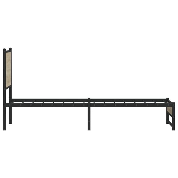 vidaXL Sengeramme i metall uten madrass sonoma eik 75x190 cm