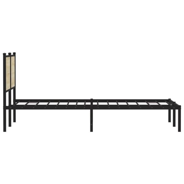 vidaXL Sängram utan madrass metall sonoma-ek 140x190 cm