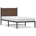 Miniatyrbilde 2 av 11: vidaXL Sengeramme i metall uten madrass brun eik 90x200 cm