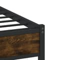 Miniatyrbillede 9 af 11: vidaXL sengeramme uden madras 120x190 cm metal røget egetræsfarve