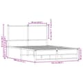 Miniatyrbillede 11 af 11: vidaXL sengeramme uden madras 120x190 cm metal røget egetræsfarve