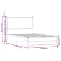 Miniatyrbillede 11 af 11: vidaXL sengeramme uden madras 107x203 cm metal røget egetræsfarve