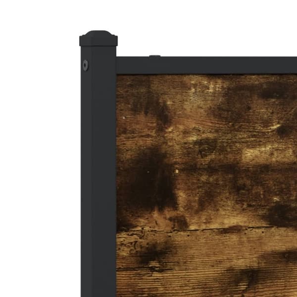 vidaXL Metallinen sängynrunko ilman patjaa savutammi 100x190 cm