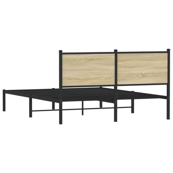 vidaXL sengeramme uden madras 150x200 cm metal sonoma-eg