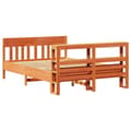 Miniatyrbillede 7 af 11: vidaXL sengeramme uden madras 135x190 cm massivt fyrretræ brun