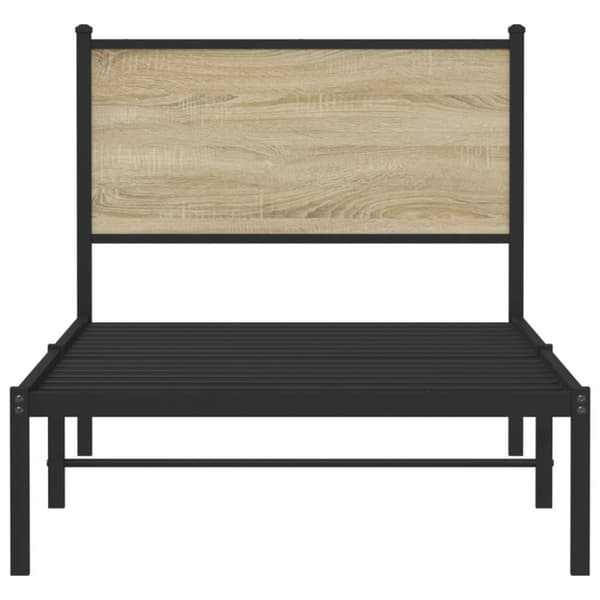 vidaXL sengeramme uden madras 80x200 cm metal sonoma-eg