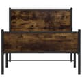 Miniatyrbilde 6 av 11: vidaXL Sengeramme i metall uten madrass røkt eik 107x203 cm
