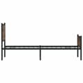 Miniatyrbilde 7 av 11: vidaXL Sengeramme i metall uten madrass røkt eik 107x203 cm