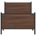 Miniatyrbilde 6 av 11: vidaXL Sengeramme i metall uten madrass brun eik 80x200 cm
