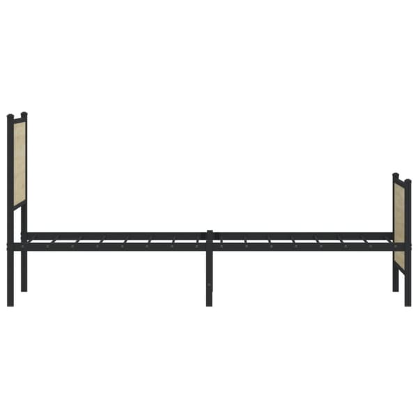 vidaXL Sengeramme i metall uten madrass sonoma eik 137x190 cm