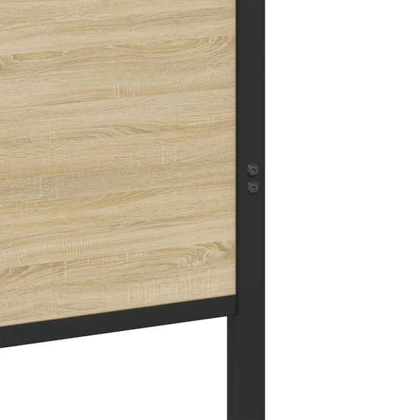 vidaXL Sengeramme i metall uten madrass sonoma eik 137x190 cm