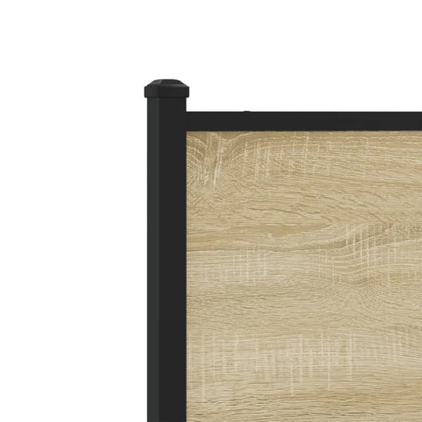 vidaXL Sengeramme i metall uten madrass sonoma eik 137x190 cm